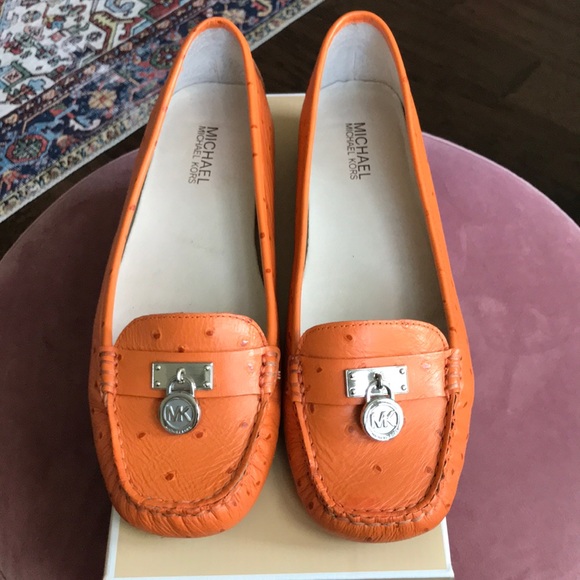 michael kors loafers womens orange